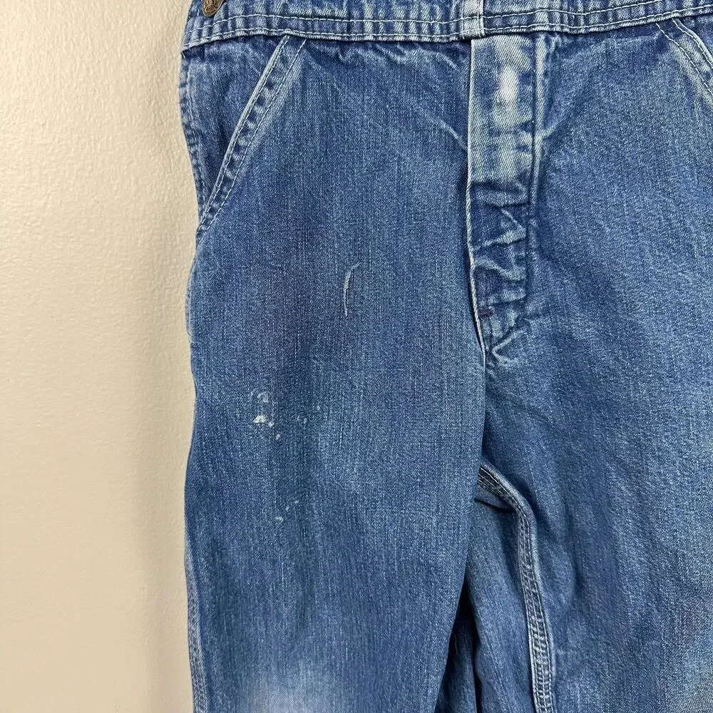 Vintage Oshkosh B'gosh Kids Overalls Size 4T Made in USA Blue Bibs Boys